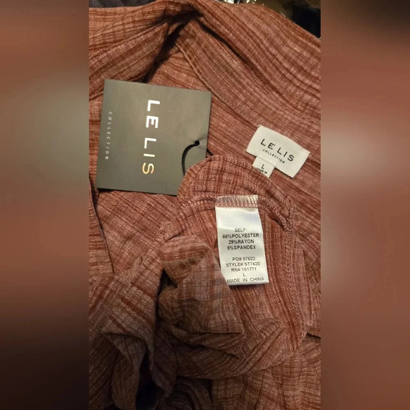 Rust Back Self-Tie Collared Crop Top #379-384 - Picture 7 of 7